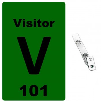 Custom Printed Green Numbered PVC  Badges - 10 Pack